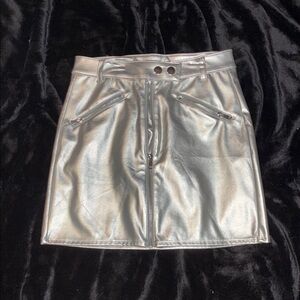 Wild Fable Silver Metallic Skirt